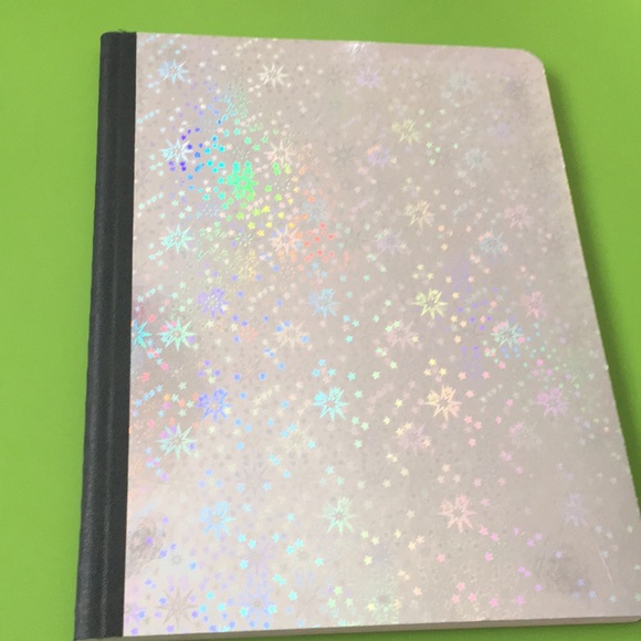 Star graphic iridescent cover composition note paper notebook 9.75 x 7.5” STARS! - Picture 2 of 9